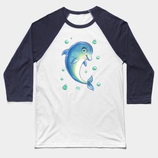 Adorable Dolphin Baseball T-Shirt